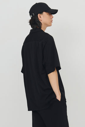 Silk Halfsleeve 絲感短袖襯衫 - 經典黑 Black