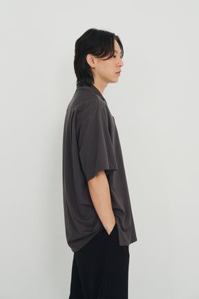 Silk Halfsleeve 絲感短袖襯衫  - 暗夜灰 Dark Gray