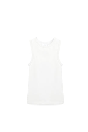 Tenderism Tank Top 柔膚感挖洞背心 - 經典白 White