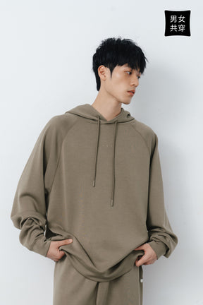 柔膚三點帽T Tenderism Tri-dots Hoodie - 大地棕 Moss Brown