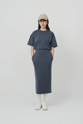 Tenderism Midi Skirt 柔膚感中長裙 - 藍霧灰 Dove Gray