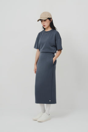 Tenderism Midi Skirt 柔膚感中長裙 - 藍霧灰 Dove Gray