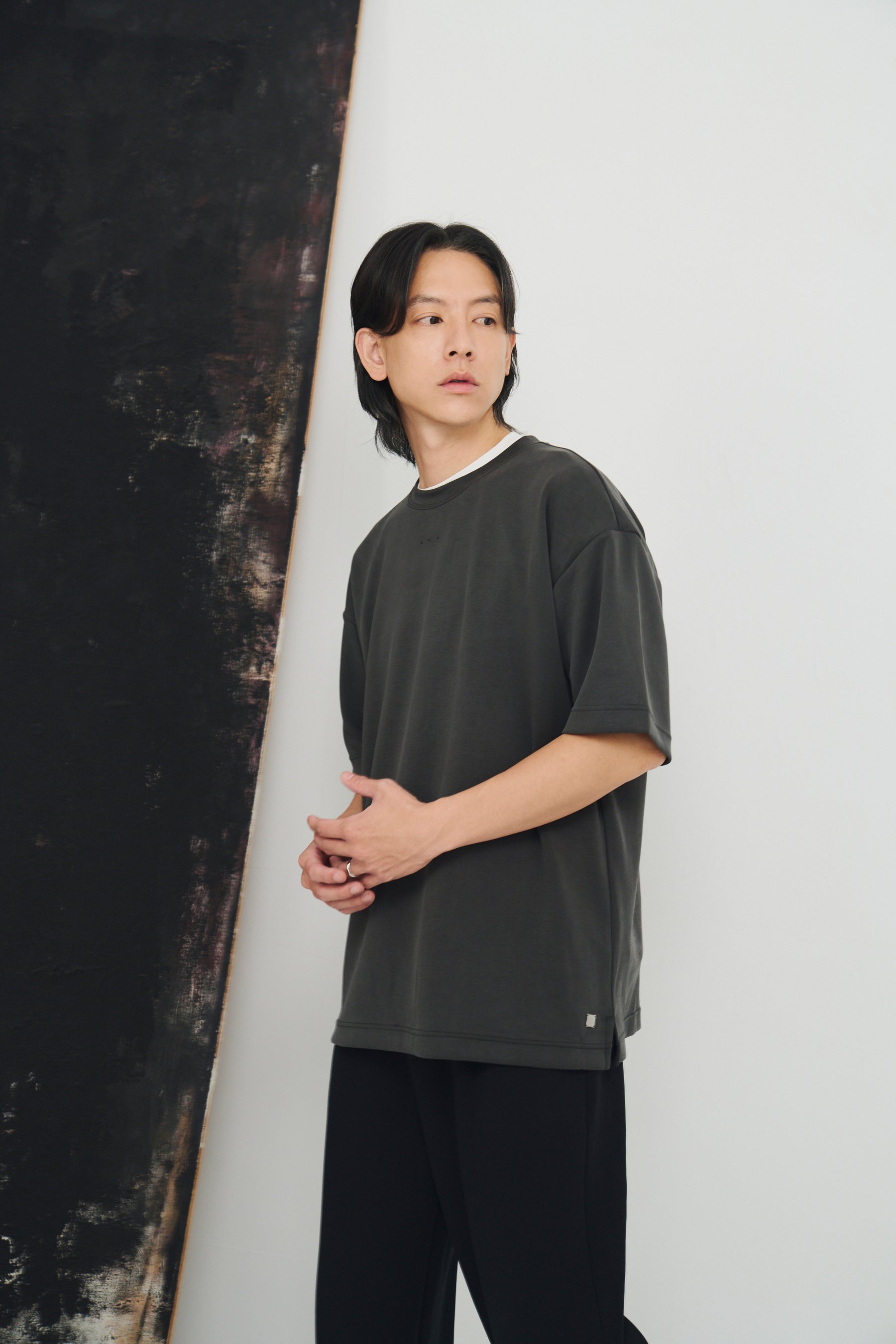 Tenderism Tri-dots 柔膚感三點短 Tee - 隕石灰 Shaded Gray