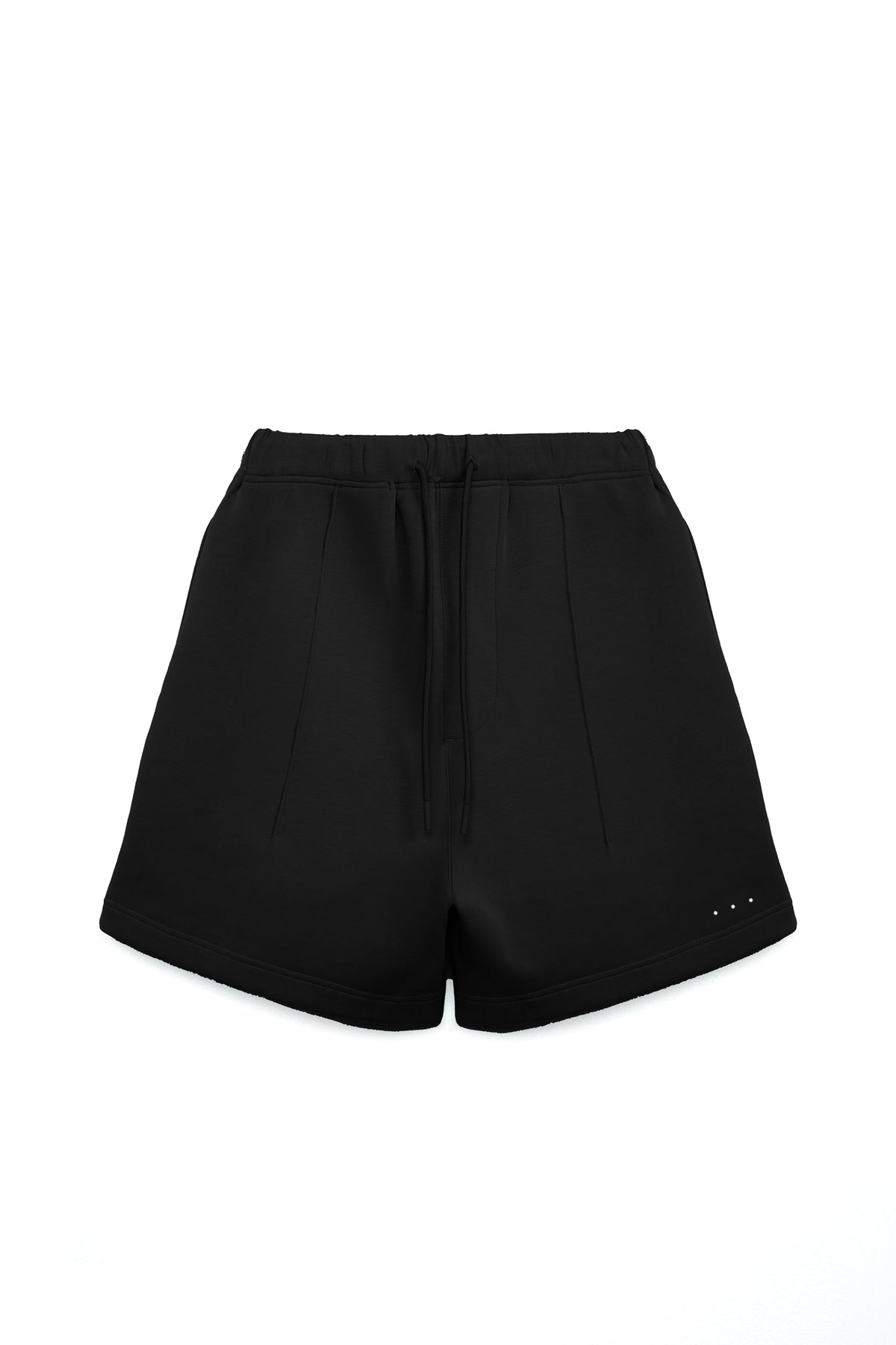 Tri-dots Liquid Shorts 冰膚液態棉抓褶短褲 - 暗夜黑 Black