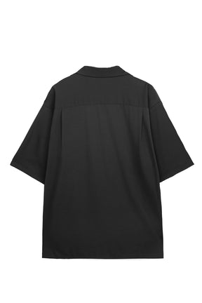 Silk Halfsleeve 絲感短袖襯衫  - 暗夜灰 Dark Gray