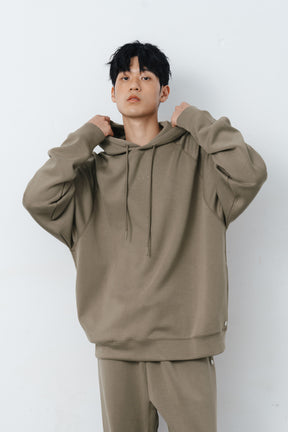 柔膚三點帽T Tenderism Tri-dots Hoodie - 大地棕 Moss Brown